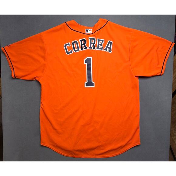 Official Houston Astros Carlos Correa #1 Majestic Orange Jersey Size 3XL * - Picture 7 of 10